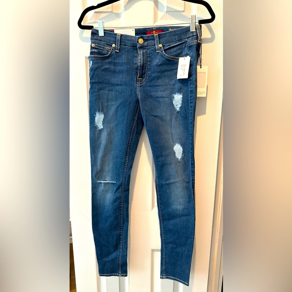 NWT 7 For All Mankind The Ankle Super Skinny Jeans